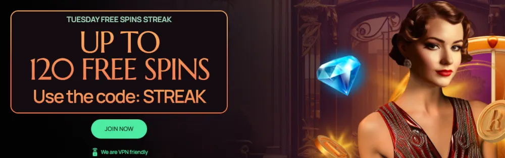 Ritzo Dienstag Freispiele Aktion mit bis zu 120 Spins